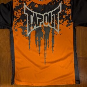 Tapout Kids Tee in Orange and Black with Graphic Design